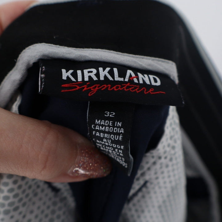 Kirkland Signature Golf Shorts Mens 32 Blue Mid Rise Slash Pockets Performance