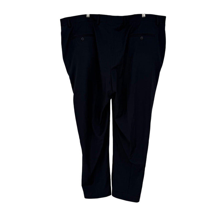 MTAILOR Men Big Tall Black Flat Front Dress Pants Size 44