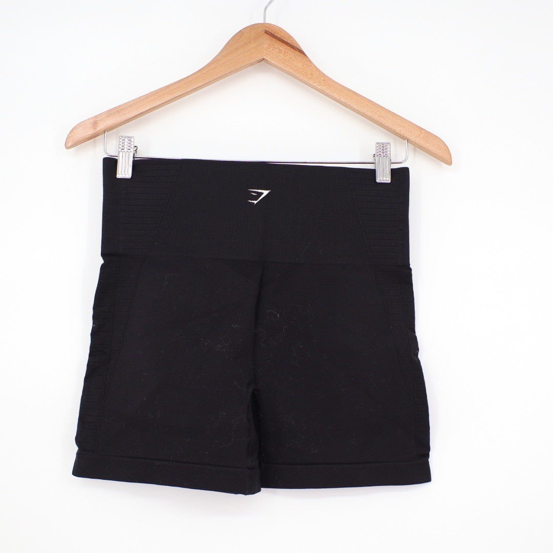 Gymshark Seamless High Waisted Black Workout Shorts Size M