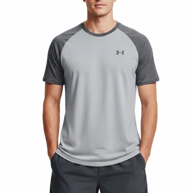 Under Armour Mens Gray Loose Fit Raglan Sleeve T Shirt Size XL