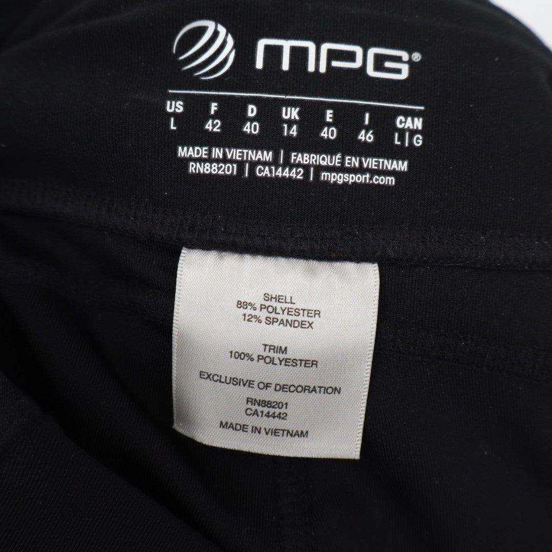 MPG Sport Capri Leggings Womens Large Black Stretch Workout Yoga Performance
