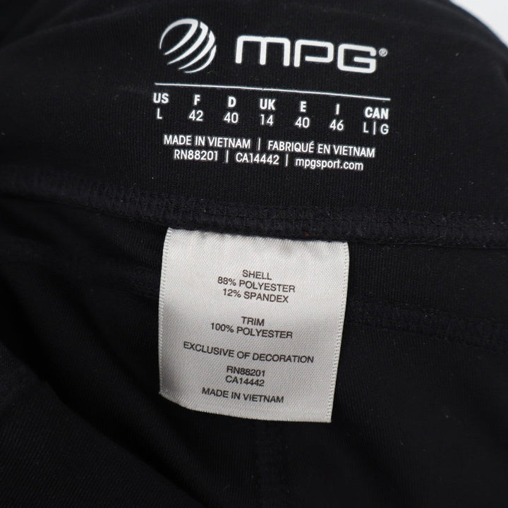 MPG Sport Capri Leggings Womens Large Black Stretch Workout Yoga Performance