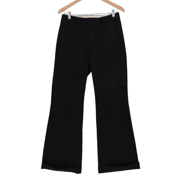 GAP Black Wide Leg Trousers Dress Pants Size 6R Cuffed