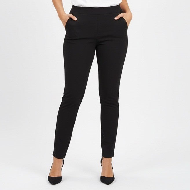 Rachel Zoe Los Angeles New York Ankle Pants Womens Large Black Stretch Pull On