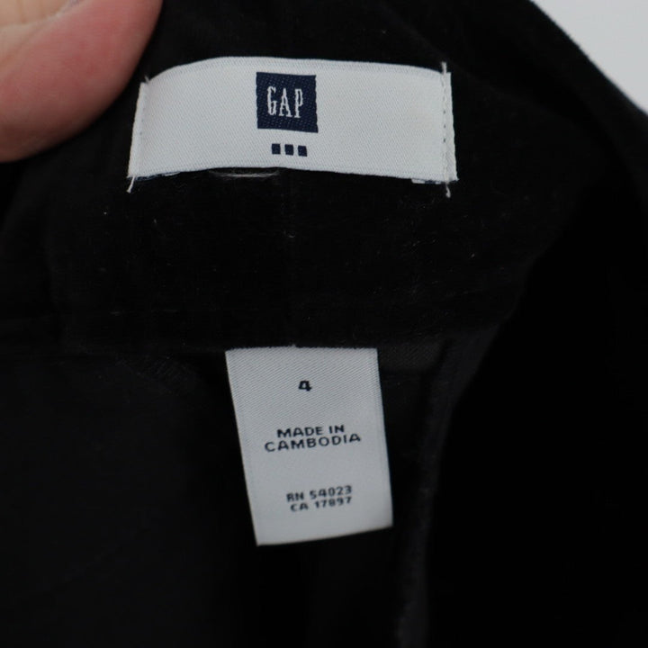 Gap Dress Pants Womens 4 Black 100% Cotton Streetwear Business Wear Wide Leg