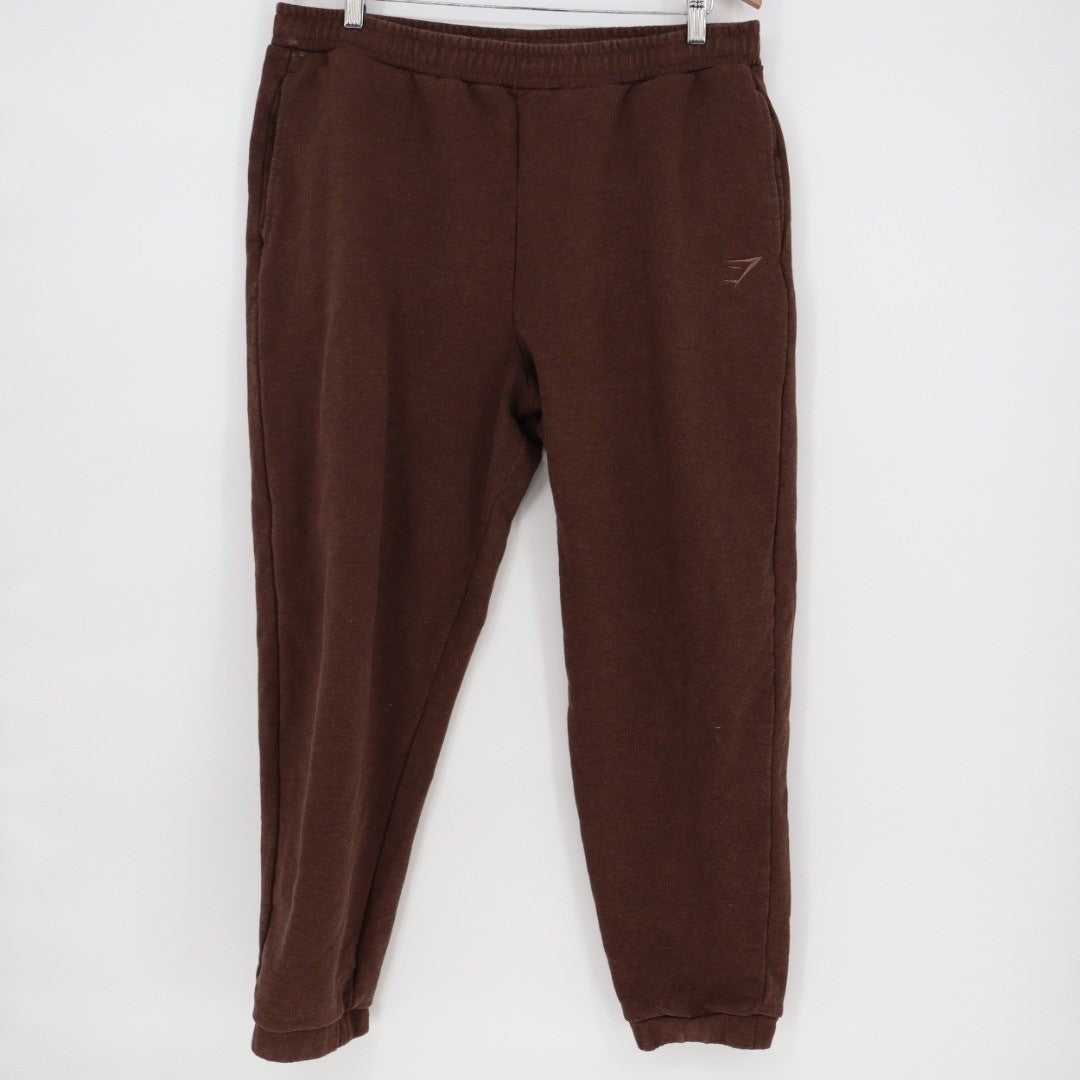 Gymshark Brown Sweatpants Joggers Athletic Workout Athleisure Size XL