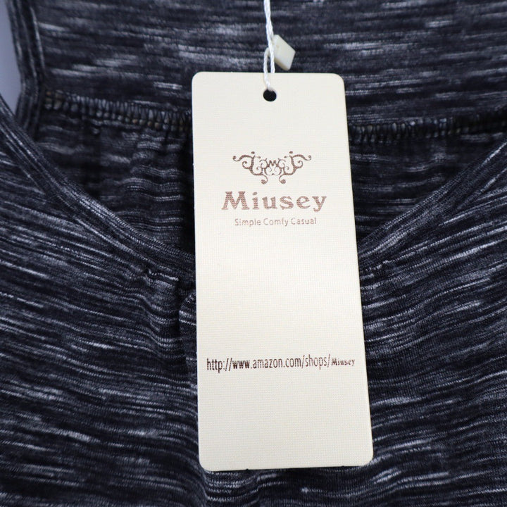 Miusey Gray Marled Heathered Knit Tank Top Size L Simple Comfy Casual