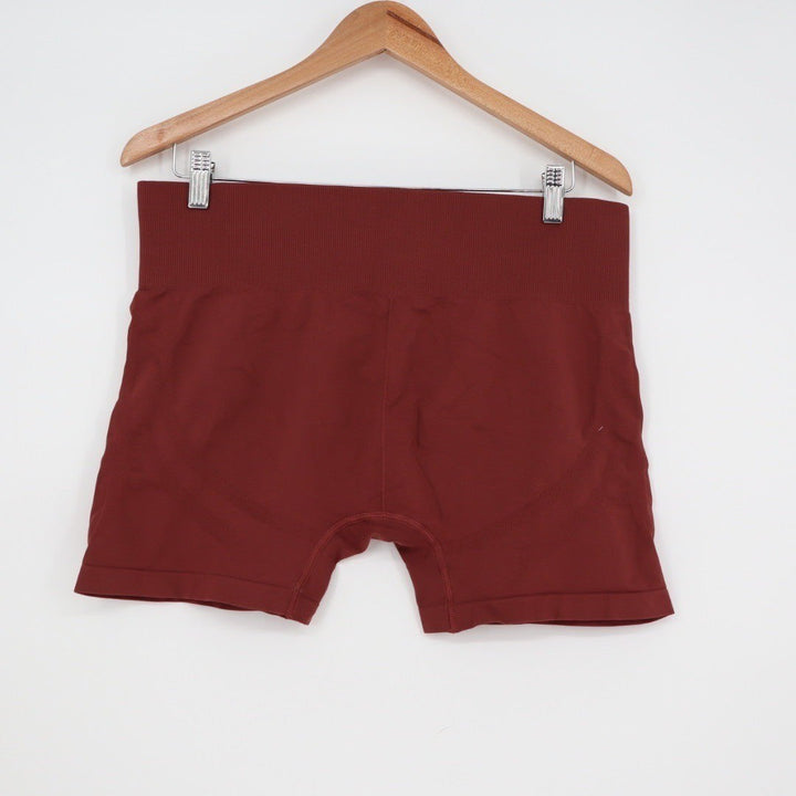 Gymshark Seamless High Waisted Shorts Brick Red Workout Fitness Size XXL