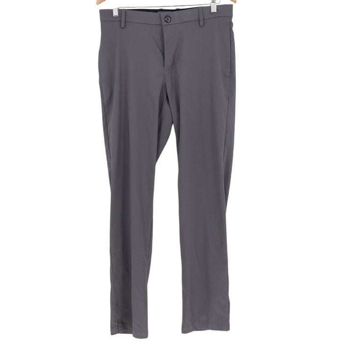 Nike Dri-Fit Golf Pants Mens Medium Gray Stretch Slash Pockets Straight Leg