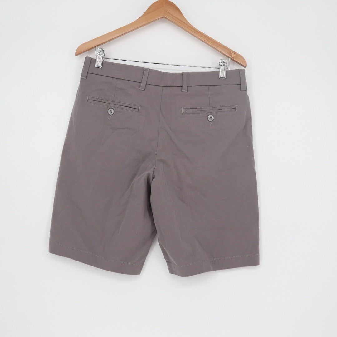 Apt 9 Premier Flex Chino Shorts Men 32 Gray Cotton Stretch Mid Rise Street Wear