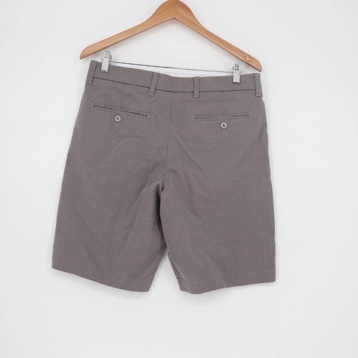 Apt 9 Premier Flex Chino Shorts Men 32 Gray Cotton Stretch Mid Rise Street Wear