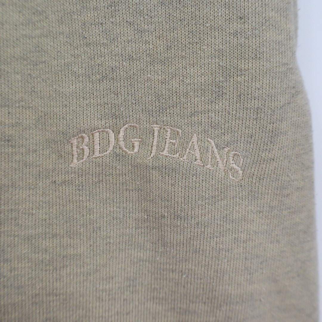 BDG JEANS Tan Beige Sweatpants Joggers Elastic Waist Size M Embroidered Logo