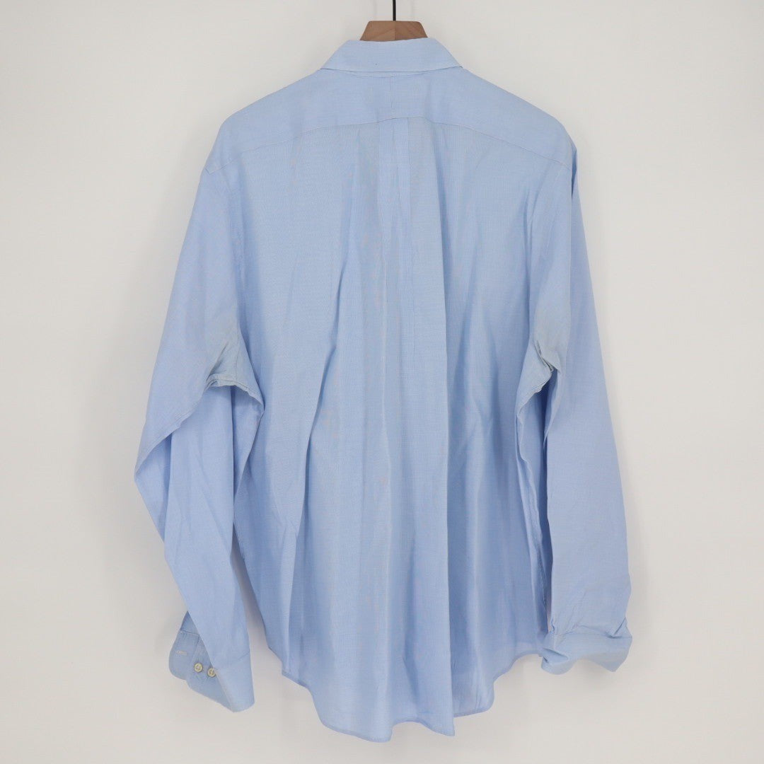Ralph Lauren Classic Fit Light Blue Button Down Shirt Men's XL 17 1/2 Neck