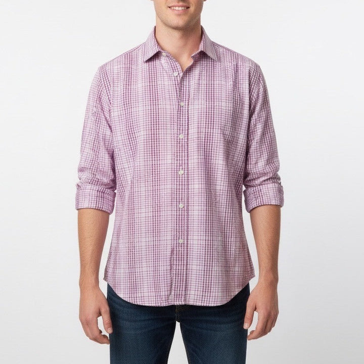 johnnie O Prep-formance Gingham Button Down Shirt Men's XXL