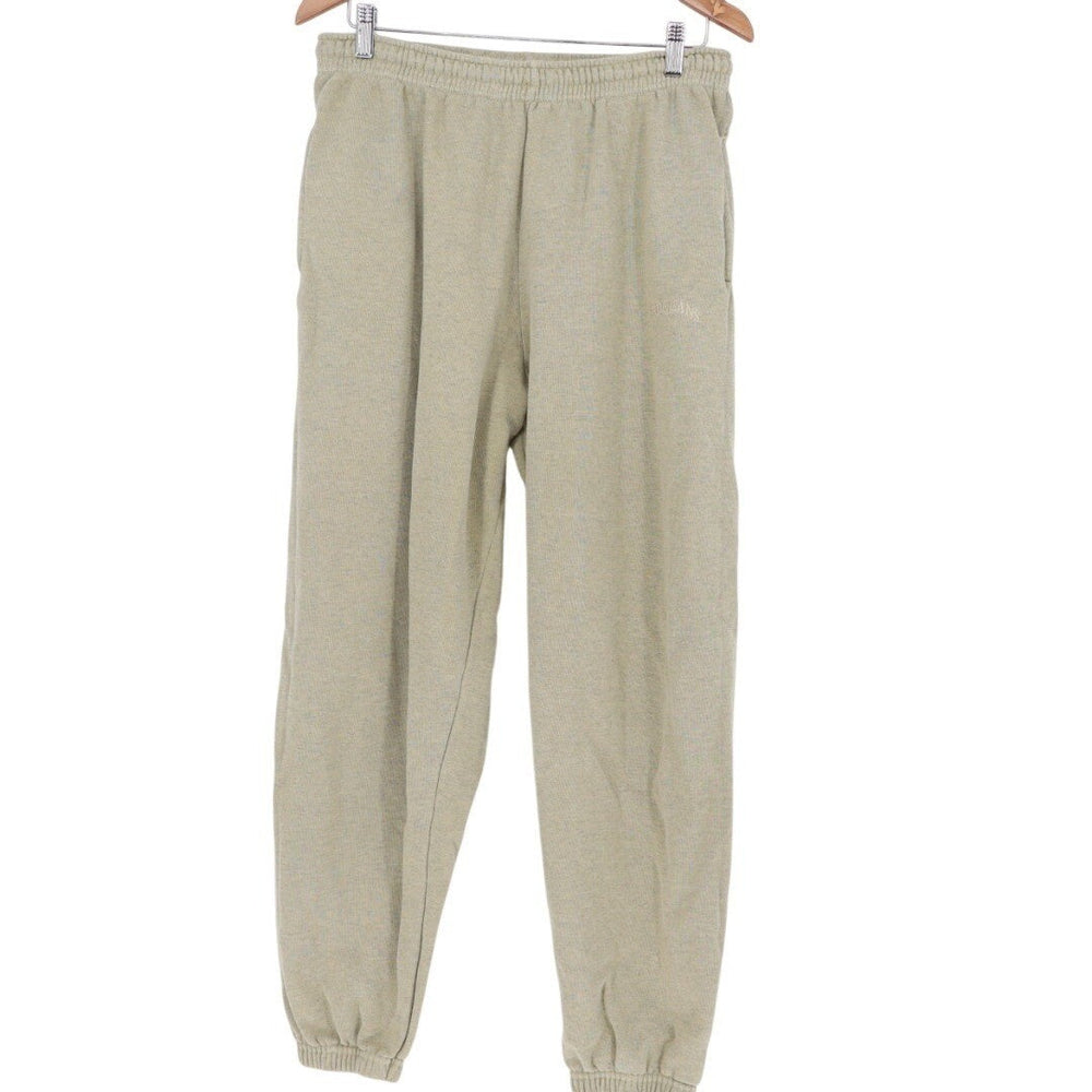 BDG JEANS Tan Beige Sweatpants Joggers Elastic Waist Size M Embroidered Logo