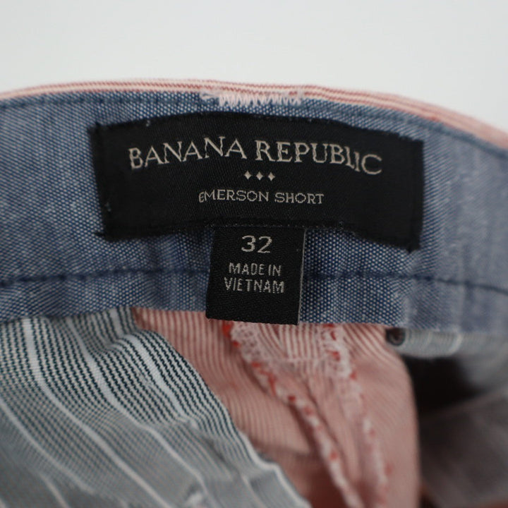 Banana Republic Emerson Chino Shorts Mens 32 Pink Cotton Outdoor Everyday Wear