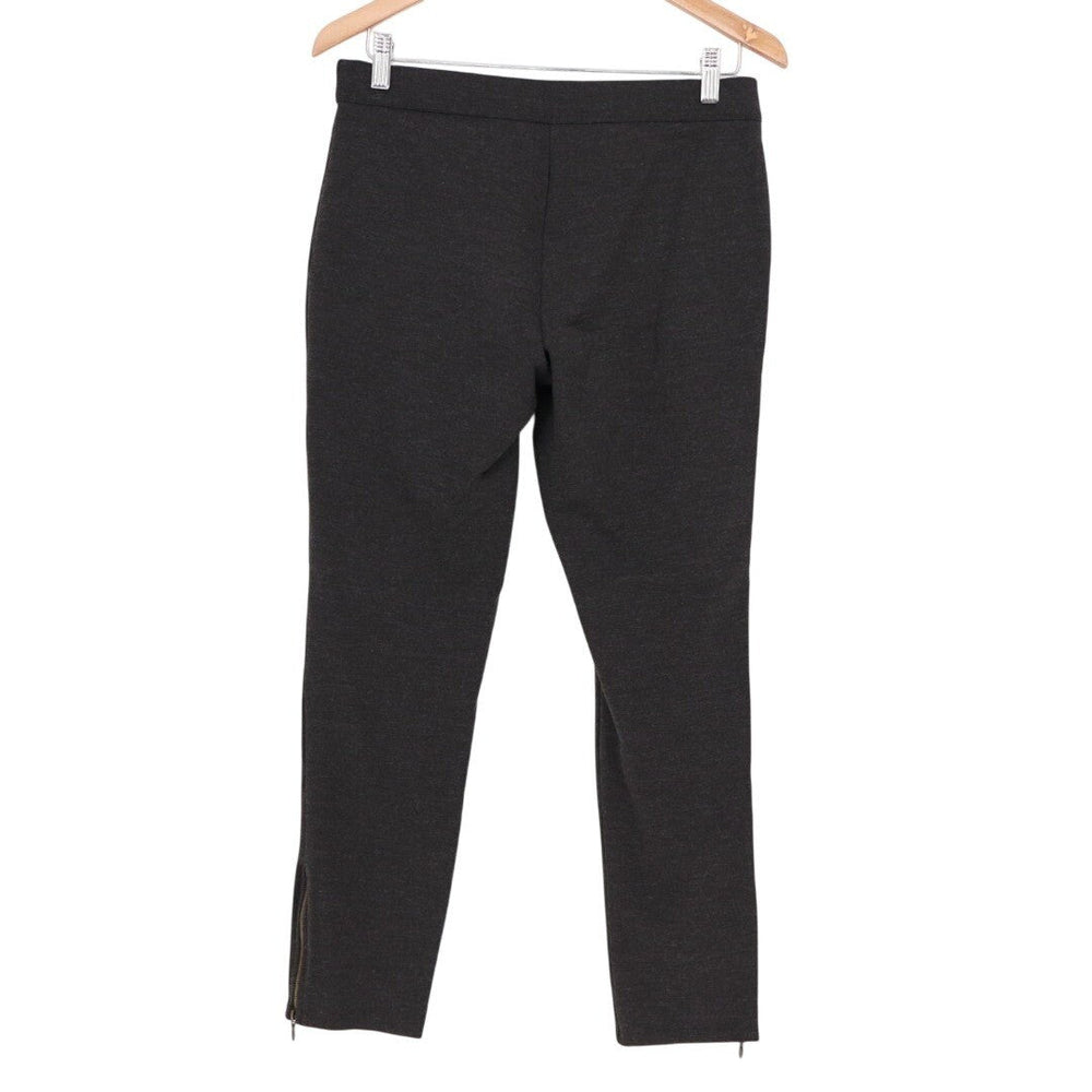 Women Ponte Pants 32x35 Black Ankle Zip All Day Comfort Elastic Waist Skinny Leg