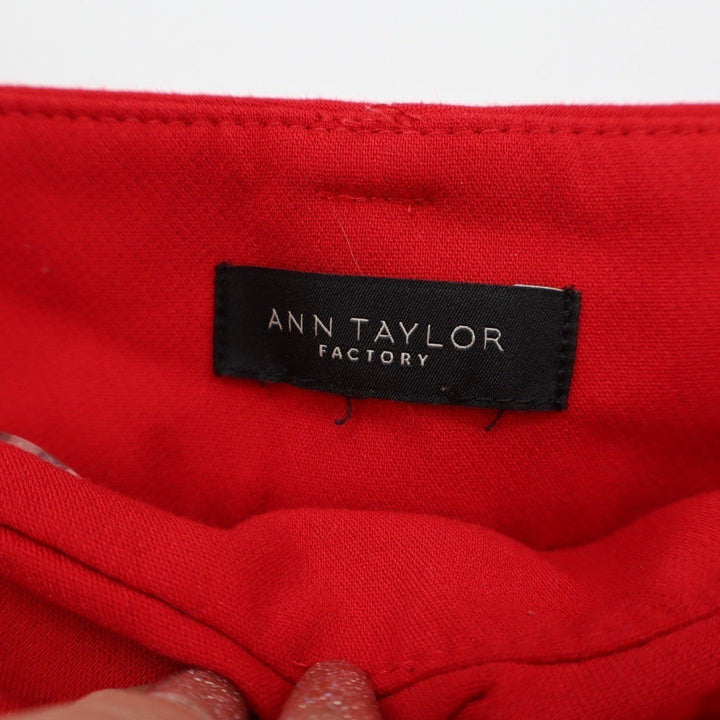 Ann Taylor Factory Red Straight Leg Ankle Pants Womens Size 12