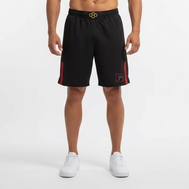 MontCo Wrestling Club Shorts Mens 30 Black Stretch Elastic Waist Active Wear