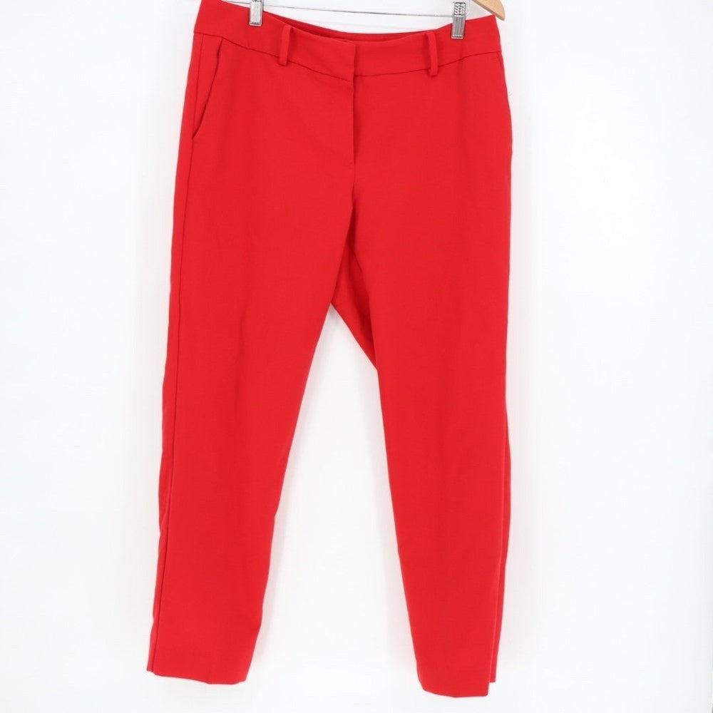 Ann Taylor Factory Red Straight Leg Ankle Pants Womens Size 12