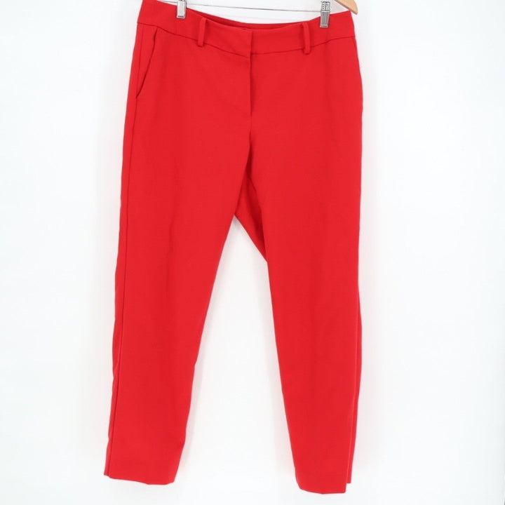 Ann Taylor Factory Red Straight Leg Ankle Pants Womens Size 12