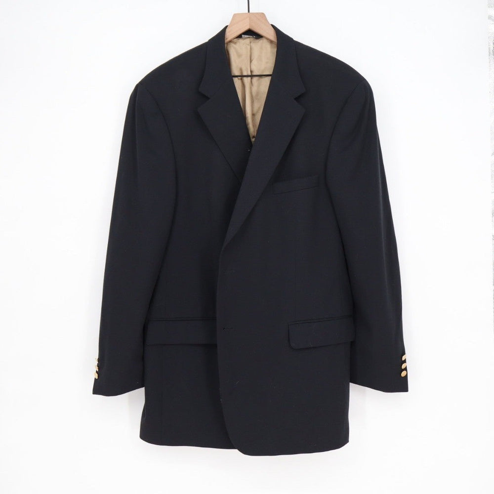 Grant Thomas Lord Taylor Black Wool Blend Blazer 46 Long Mens Suit Jacket
