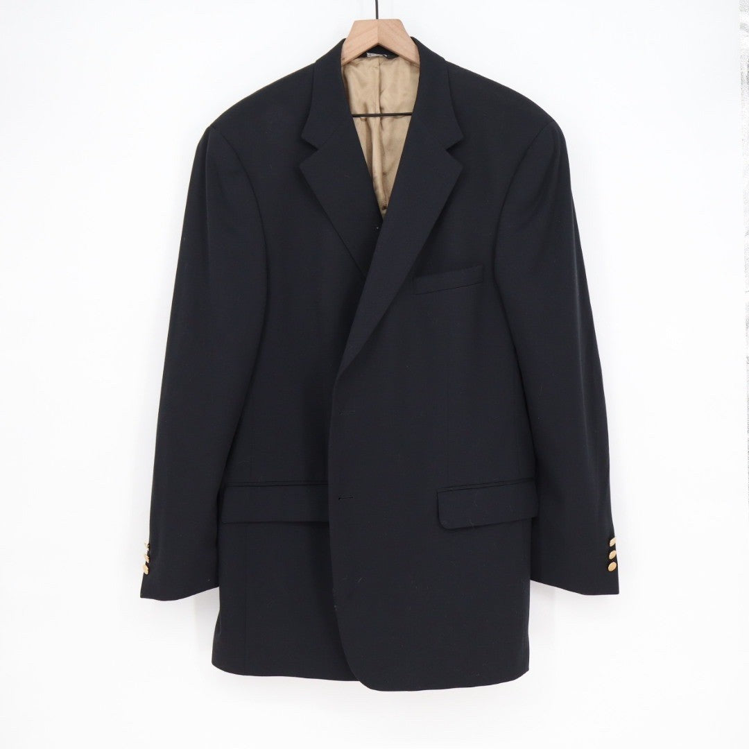 Grant Thomas Lord Taylor Black Wool Blend Blazer 46 Long Mens Suit Jacket