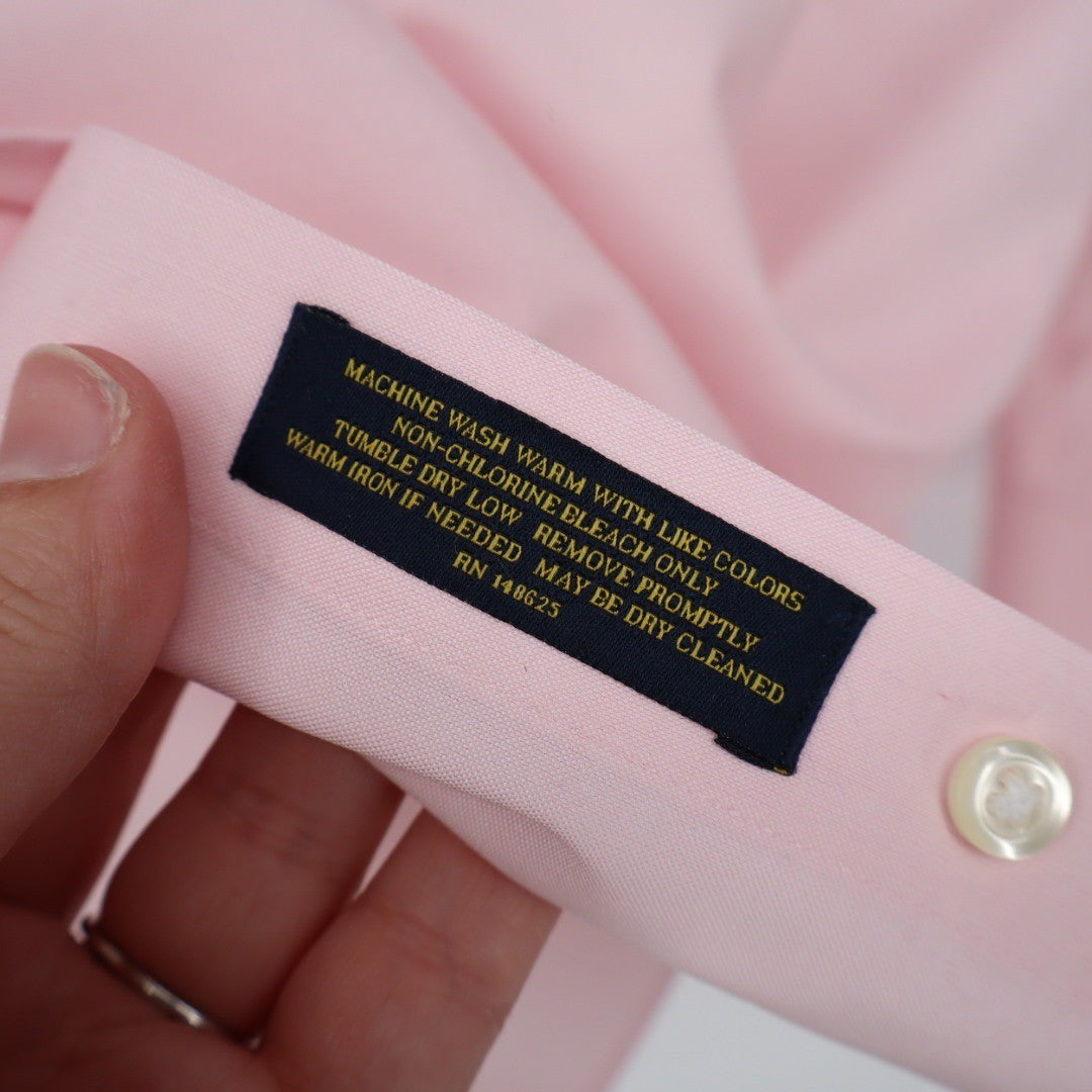 Wilkes Riley Mens Pink Classic Fit 17 1/2 x 35 Cotton Dress Shirt