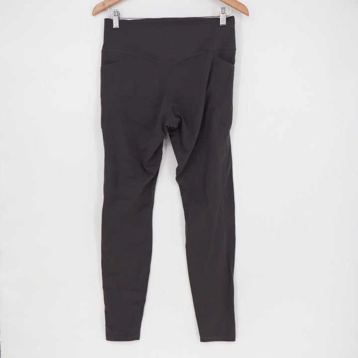 Halara High Waisted Full Length Activewear Leggings Size L Dark Gray Pockets