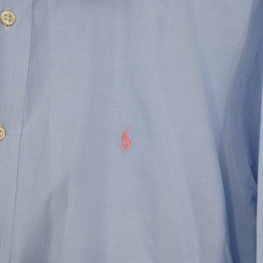 Ralph Lauren Classic Fit Light Blue Button Down Shirt Men's XL 17 1/2 Neck