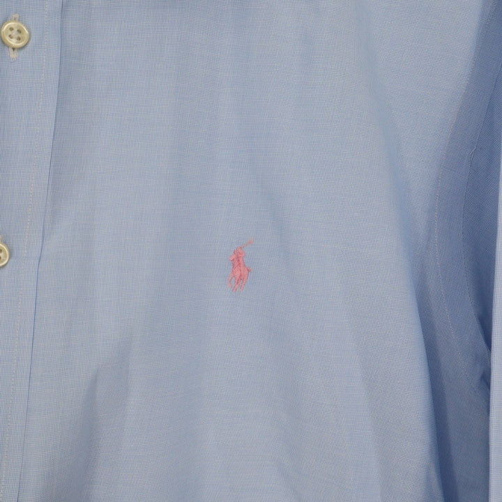 Ralph Lauren Classic Fit Light Blue Button Down Shirt Men's XL 17 1/2 Neck