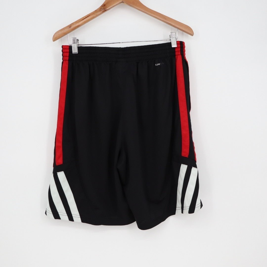 Adidas Climalite Athletic Shorts Mens L Black Stretch Elastic Waist Active Wear
