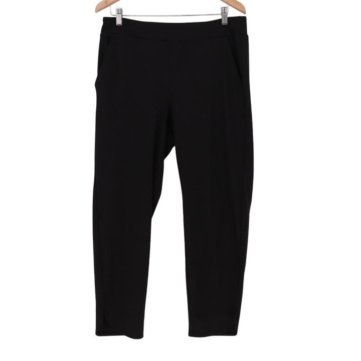 Rachel Zoe Los Angeles New York Ankle Pants Womens Large Black Stretch Pull On