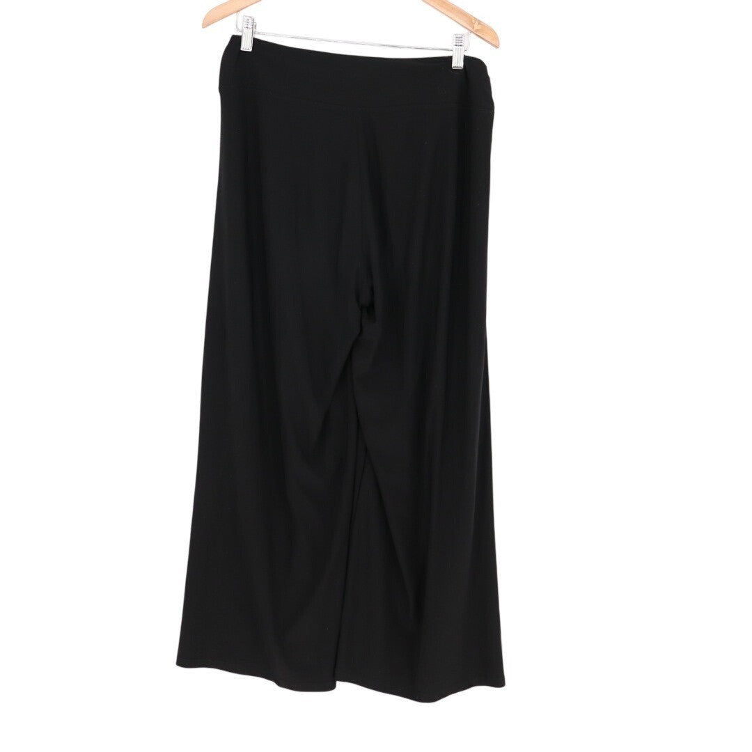 Athena Marie Pants Womens Medium Black Stretch Travel Casual Business Wide Leg