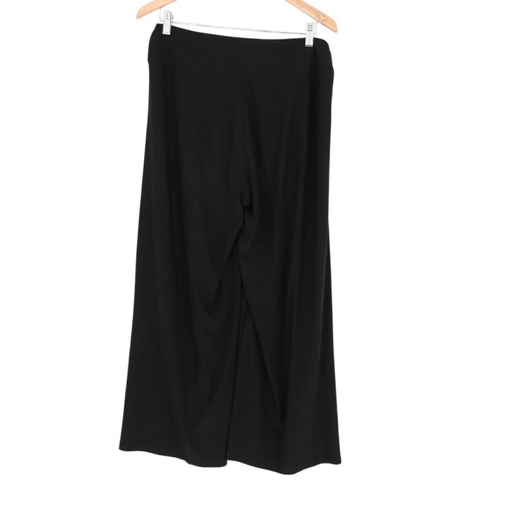 Athena Marie Pants Womens Medium Black Stretch Travel Casual Business Wide Leg