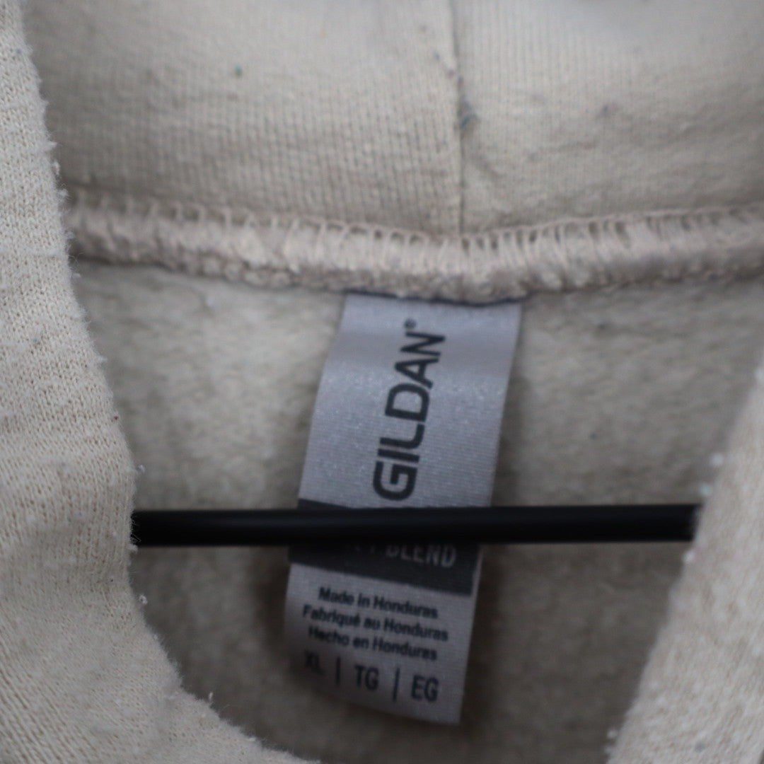 Stanley Stephens Company Inc Beige Logo Hoodie Sweatshirt XL Spellout