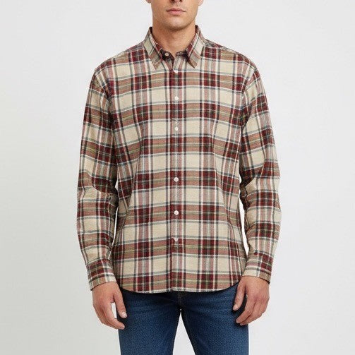 PINK Thomas Pink London Slim Fit Plaid Casual Button Down Shirt Mens Size M