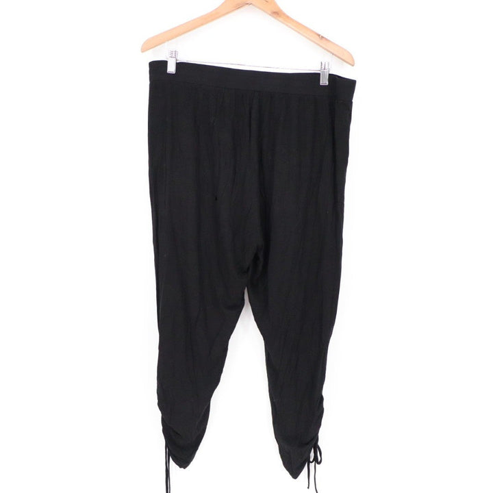 BB Dakota Black Drawstring Ruched Hem Jogger Pants Size L