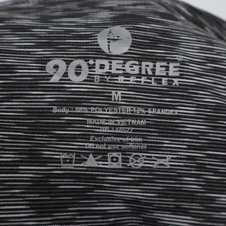 90 Degree By Reflex Leggings Womens M Black Grey Activewear Yoga Pants