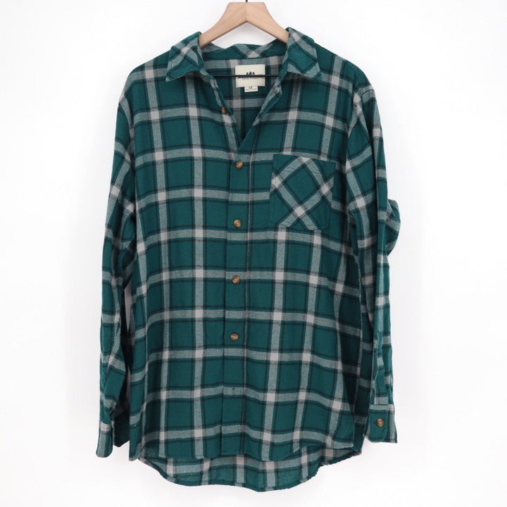 NORTHEAST OUTFITTERS Plaid Flannel Shirt Long Sleeve Button Up Men's LG