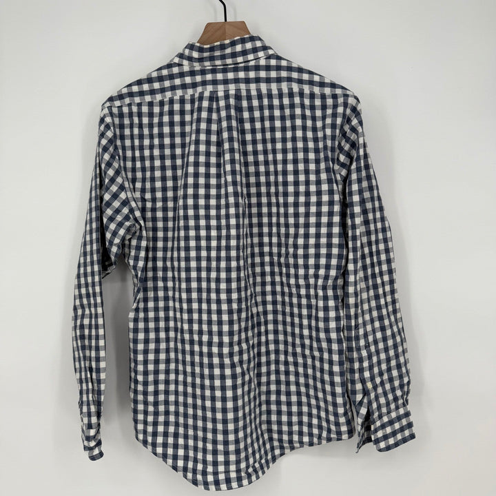 Brooks Brothers 346 Men's Slim Fit Blue Gingham Button Down Shirt Size M