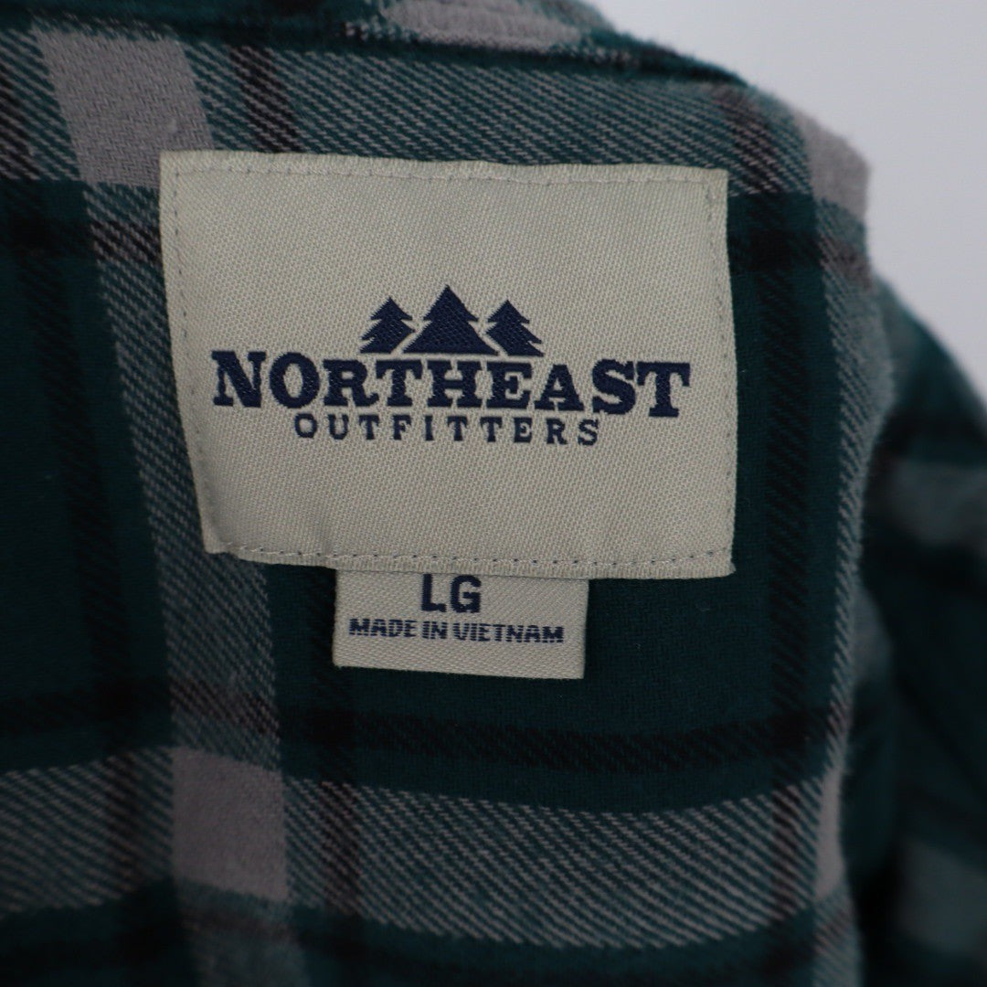 NORTHEAST OUTFITTERS Plaid Flannel Shirt Long Sleeve Button Up Men's LG