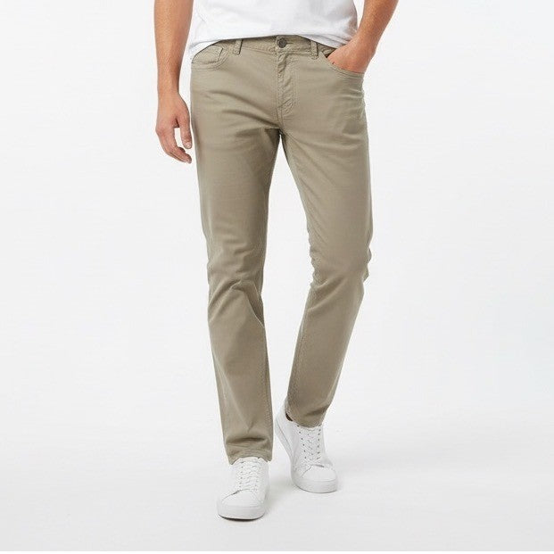 Theory Men's Chino Pants Khaki Straight Fit Size 34 Cotton Blend Casual Trousers