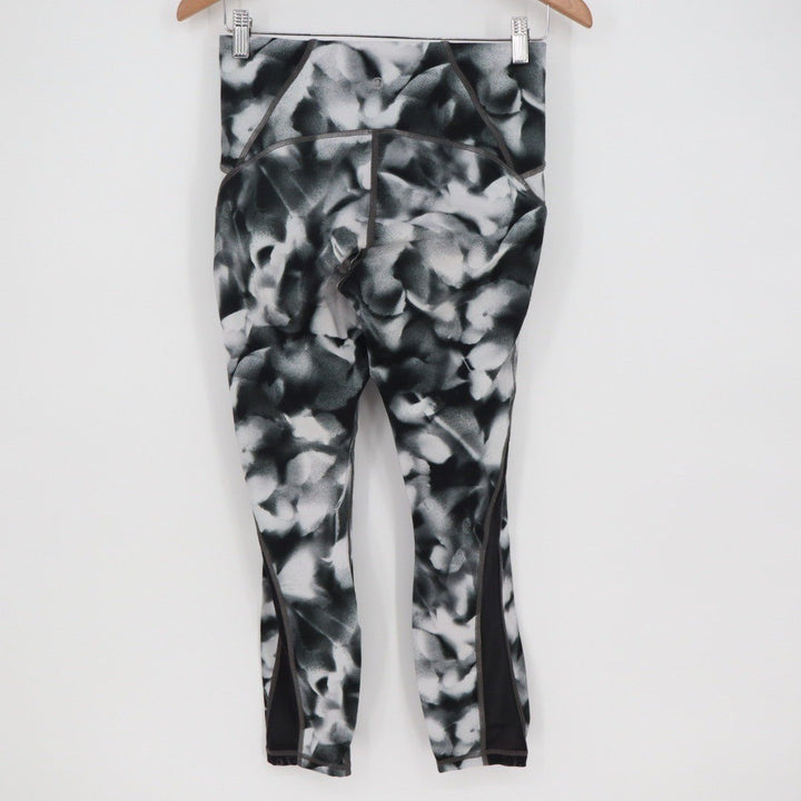Lululemon Align High Rise Floral Print Leggings Size 8 Black White