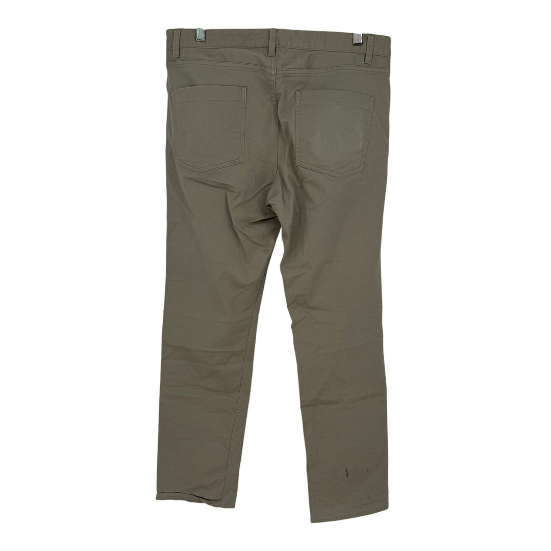 Theory Men's Chino Pants Khaki Straight Fit Size 34 Cotton Blend Casual Trousers