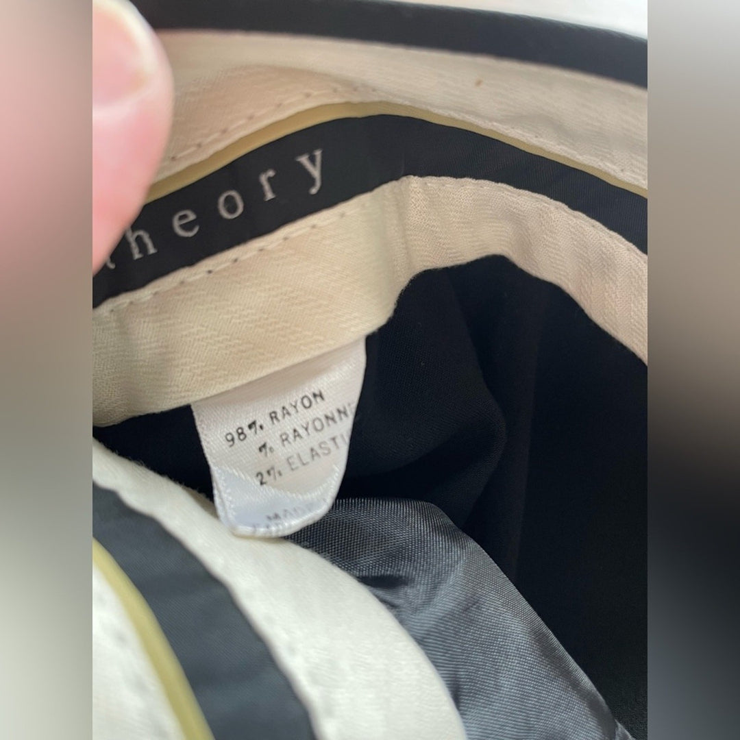 Theory Trousers Black Size 6