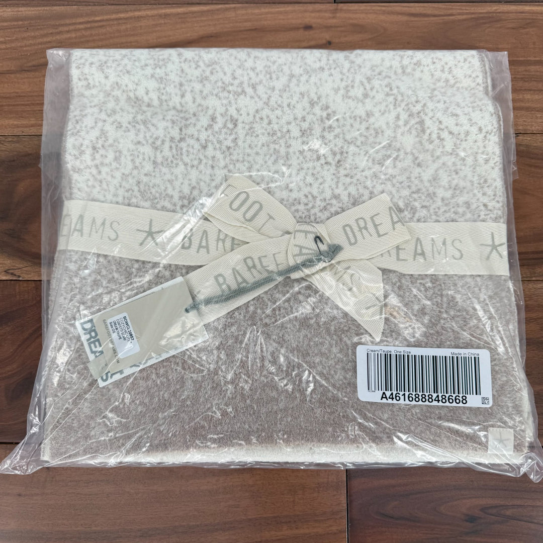 Barefoot Dreams CozyChic Lite Confetti Scarf Womens Cream Taupe Neck Warmer