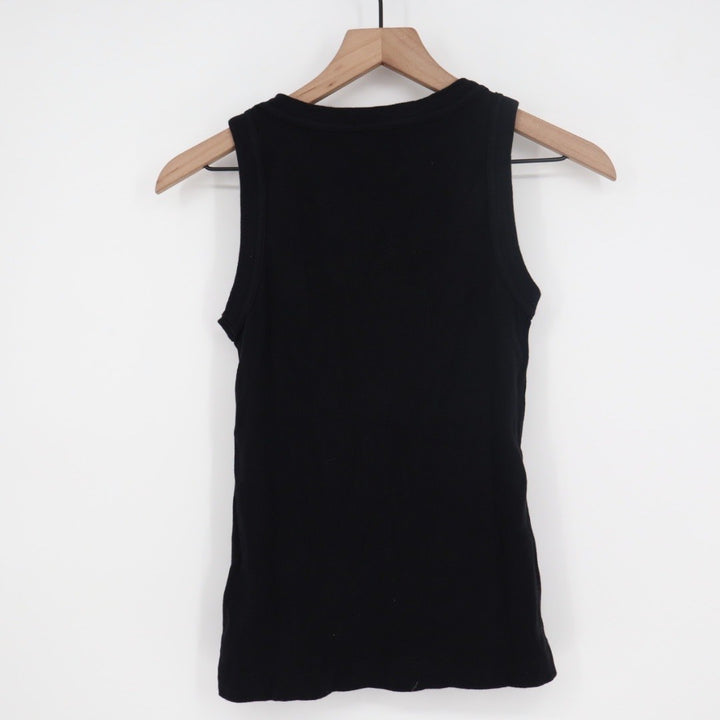 American Giant Classic Tank Top Black Ribbed Cotton Spandex Size S