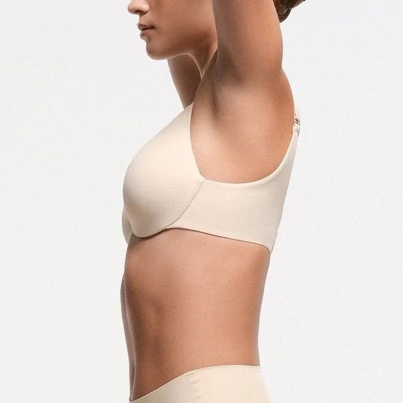 SKIMS Smoothing Intimates Full Coverage Lightly Lined Bra Sand Size 44D