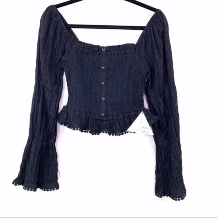 Lost and Wander Aria Long Sleeve Top Black Size S